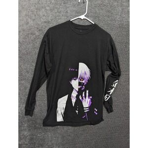 Tokyo Ghoul Ken Kaneki Long Sleeve Shirt Black Purple What's 1000 Minus 7 M